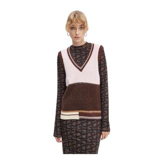 Stine Goya V-hals Vest - Dames - Truien - Veelkleurig - Maat: M Wol