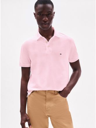 Tommy Hilfiger Mens Slim Fit Stretch Pique Polo - Pink - XXXL