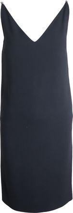 Maison Margiela Mouwloze jurk met V-hals van Maison Margiela in zwart acetaat