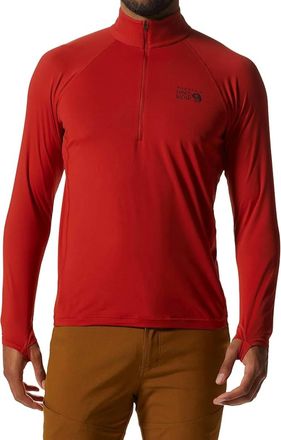Mountain Hardwear Crater Lake 1/2 Zip Pullover In Desert Red
