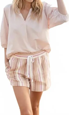 Dylan Indie Shorts In Pink Multi