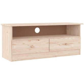 vidaXL Vidaxl - Mueble De Tv Con Cajones Alta Madera Maciza Pino 100x35x41 Cm