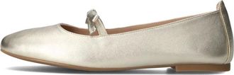 Unisa Schoenen, Dames, Geel, 40 EU, Gouden ballerinas met vierkante neus