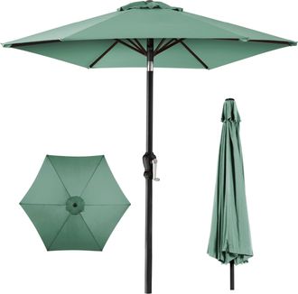 Best Choice Products 10ft Outdoor Steel Market Patio Umbrella w/ Crank, Tilt Push Button, 6 Ribs