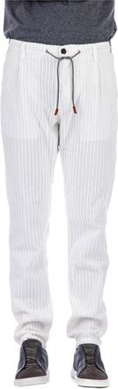Eleventy Rechte broek - Heren - Straight fit broeken - Wit - W30 - Katoen - Broeken
