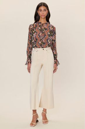 Rebecca Taylor Remi Stretch Kick Flare in Ecru at Nordstrom, Size 12