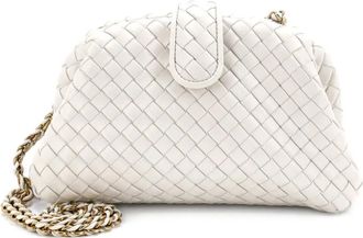 Bottega Veneta Lauren 1980 with Chain Intrecciato Nappa Teen clutch bag - Beige