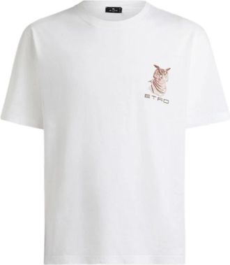 Etro T-shirts en Poloshirts WIT - Heren - T-shirts - Wit - S - Katoen - Tops