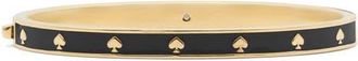 Kate Spade New York spot the spade enamel bangle bracelet in Black at Nordstrom