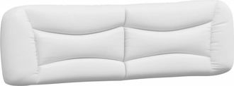 vidaXL Cabecero De Cama Acolchado Hvar Cuero Sint&eacute;tico Blanco 183 Cm Vidaxl