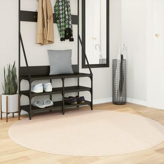 vidaXL Vidaxl - Alfombra De Pelo Corto Suave Lavable Huarte Beige &Oslash; 160 Cm