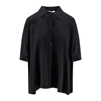Nude Nude, Dames, Blouses & Shirts, Zwart, Maat: XS Viscose