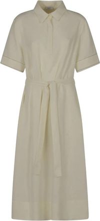 PESERICO Tela di lino leggera tinto pezza - Dames - Shirt Kleedjes - Wit - 3XL - Linnen - Kleedjes