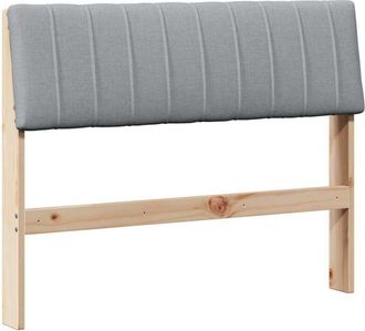 vidaXL Upholstered Headboard Light Grey 100 cm Solid Pine Wood vidaXL