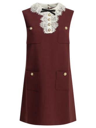 Self Portrait Kurzes Selbstportr&auml;tkleid mit Spitzendetail