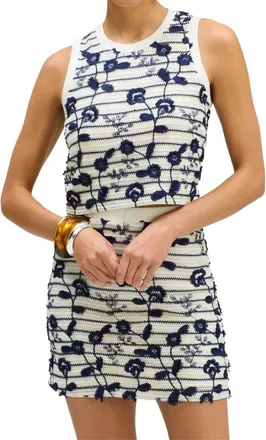 Allison New York Alejandra Tank In Cream/navy