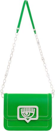 Chiara Ferragni Groene Vegan Crossbody Tas met Eye Like Gesp - Dames - Schoudertassen - Groen - ONE Size - Leer - Tassen