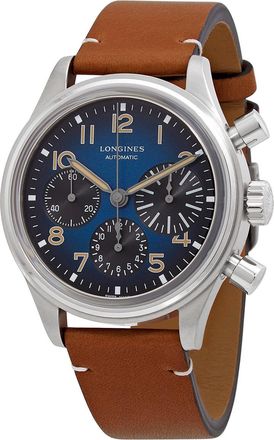 Longines Pre-owned Longines Heritage Chronograph Automatic Blue Dial Mens Watch L2.816.1.93.2