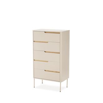 Koketto Home Sinfonier moderno en color beige con 5 cajones