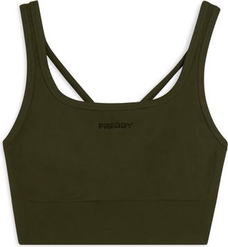 Freddy Top sportivo seamless supporto medio con inserti a costine