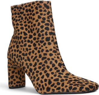 Carrano Womens Abigail Fur Leather Dress Boots In Cheetah