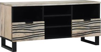 vidaXL Vidaxl - Gabinetes y estantes de almacenamiento de medios Blanco y Negro