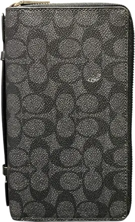 Coach Black Pvc Coin Purse/Coin Case (Pre-Owned)
