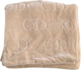 Dior Pre-owned Velvet Scarf - Dames - Vintage Accessoires - Beige - ONE Size - Vintage