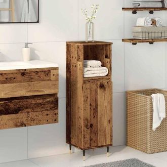 vidaXL Armadietto da Bagno Legno Antico 30x30x100 cm in Truciolato - Vidaxl