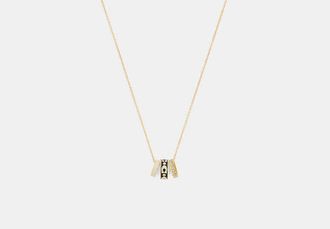 Coach Repeated C Rondelle Necklace