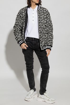 Balmain Cotton Polo Shirt, Mens, White