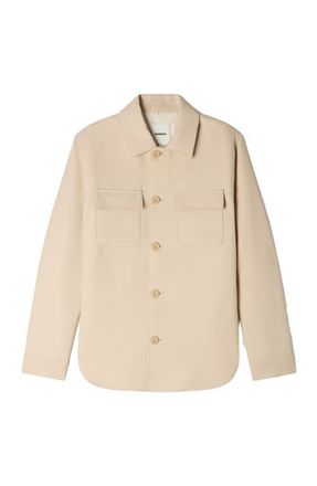 Sandro Buttoned overshirt in Beige at Nordstrom, Size Xx-Large