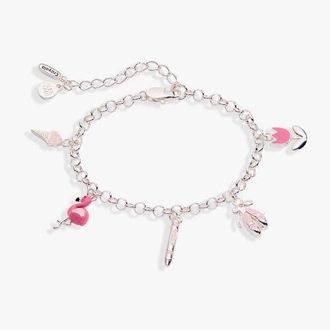 Alex and Ani Crayola x Alex and Ani Fan Favorites Tickle Me Pink Charm Bracelet in Silver at Nordstrom