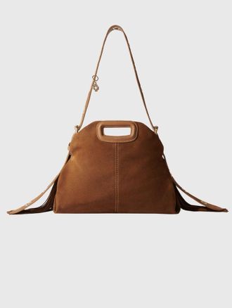 Maje Suede Miss M Bag - Camel - Maje