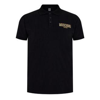 Moschino zwemlogo zwart poloshirt