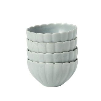 Gibson Home Bistro Fleur Stoneware Cereal Bowls Set in Blue at Nordstrom
