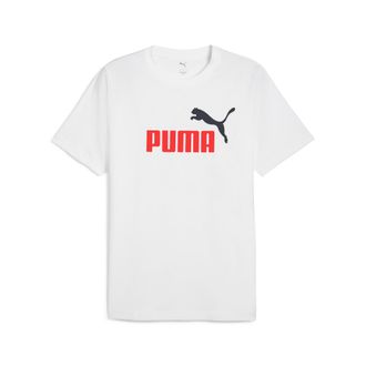 Puma T-Shirt PUMA ESS 2 COLOR NO. 1 LOGO TEE, Herren, Gr. XXL, weiss (puma wei&szlig;), Jersey, Obermaterial: 100% Baumwolle, unifarben, regular fit normal, Rund