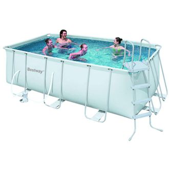OEM Piscina Sobre El Suelo Con Estructura De Acero Rectangular