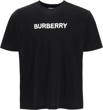 Burberry Logo Katoenen T-shirt - Heren - T-shirts - Zwart - XL - Katoen - Tops