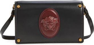 Versace Leather Crossbody Bag in Black Rosewood Gold at Nordstrom