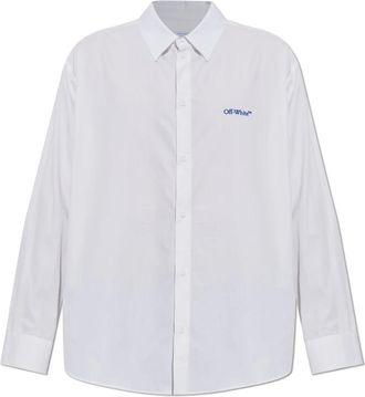 Off-white Logo Shirt - Heren - Casual Overhemden - Wit - M - Overhemden