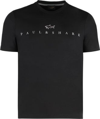 Paul & Shark Tops, Heren, Zwart, L, T-Shirts