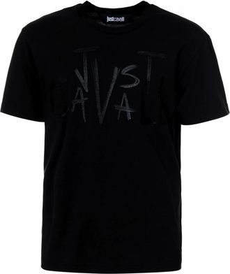 Just Cavalli T-shirt met korte mouwen - Heren - T-shirts - Zwart - XS - Katoen - Tops