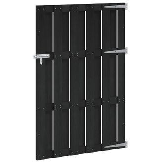 vidaXL Puerta De Jard&iacute;n 100 X 150 Cm Wpc Y Aluminio Negro Vidaxl