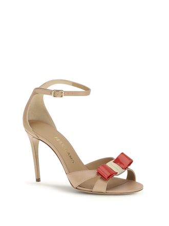 Ferragamo Vara Heel Sandal - Beige