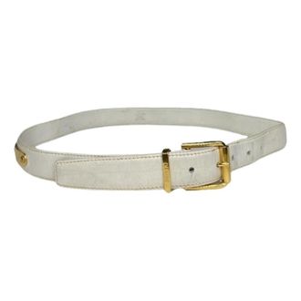 Celine Pre-owned Vintage Leather Belt - female - Celine Vintage - Vintage Belts - White - ONE SIZE - Pre-owned