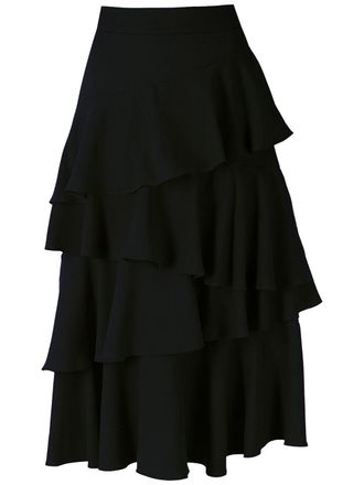 OLYMPIAH Fresia midi skirt - Black