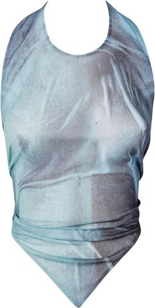 Jean Paul Gaultier Top con stampa - Blu