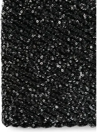 Maison Michel 2630002001 Sequin-Embellished Knit Hat - Black