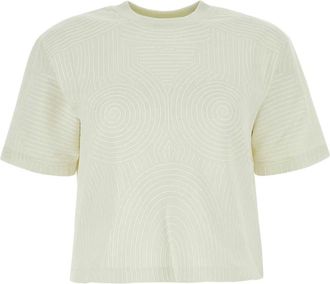 Off-white Ivoor Katoenen Oversized T-Shirt - Dames - T-shirts - Wit - XS - Katoen - Tops